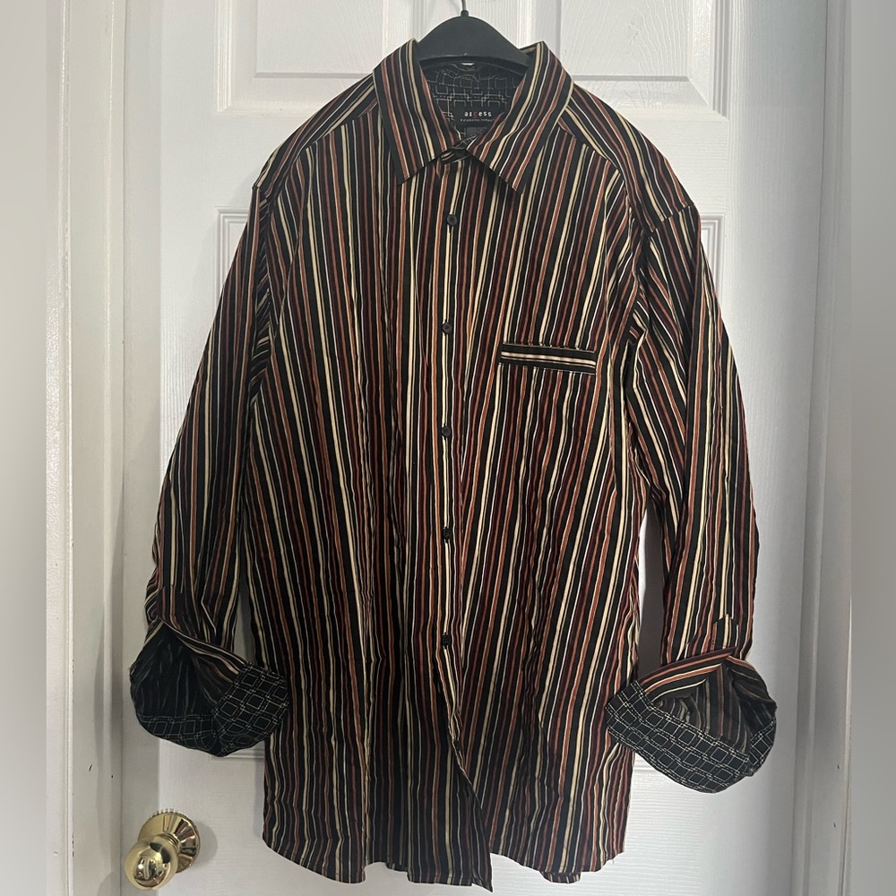 Access by Liz Claiborne Mens Striped Shirt!!